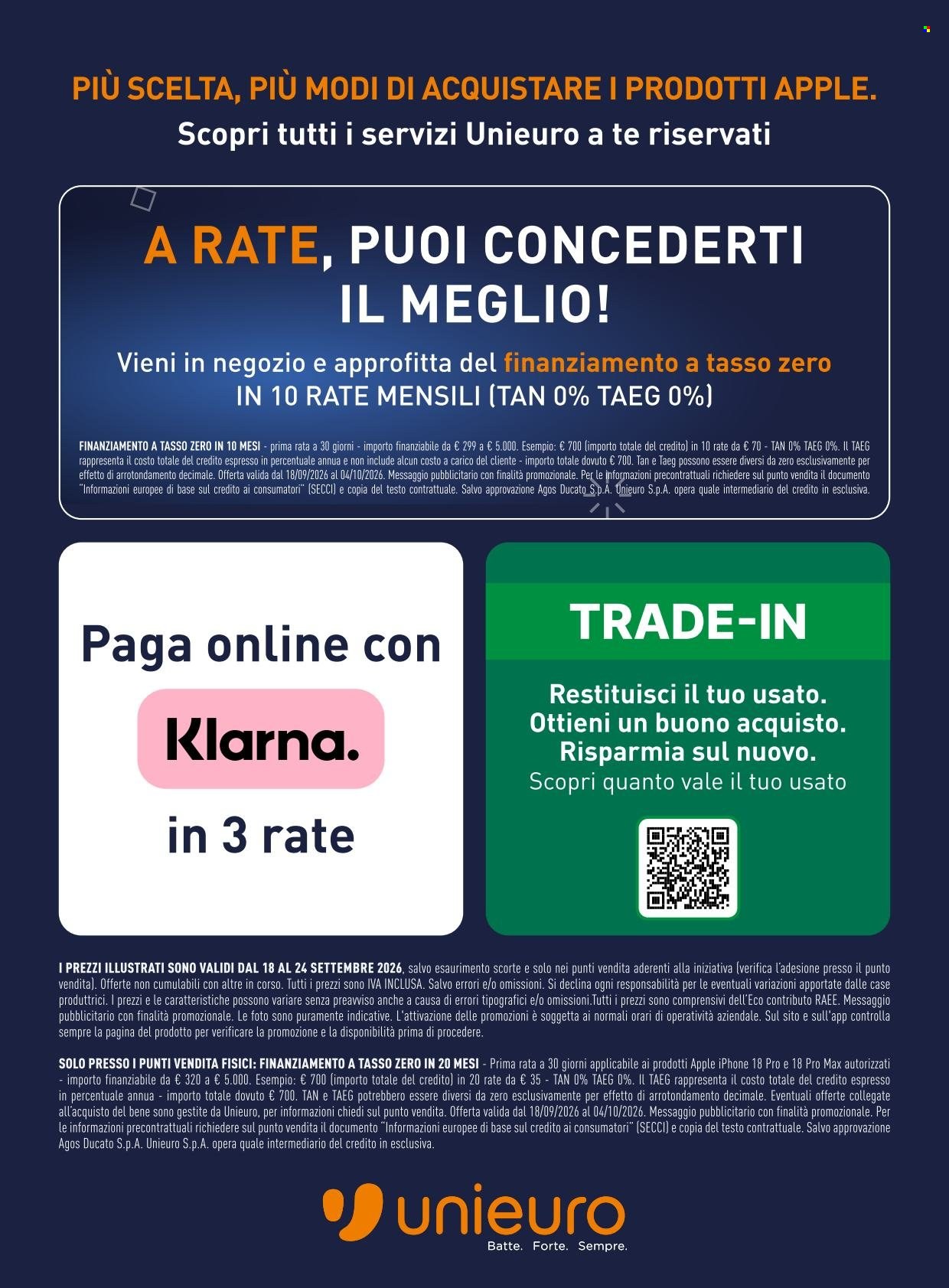 Volantino Unieuro - 18/9/2026 - 24/9/2026. Pagina 19