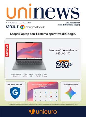 Volantino Unieuro - 18/9/2026 - 4/10/2026.