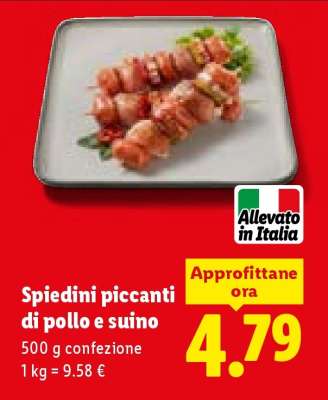 Spiedini piccanti di pollo e suino