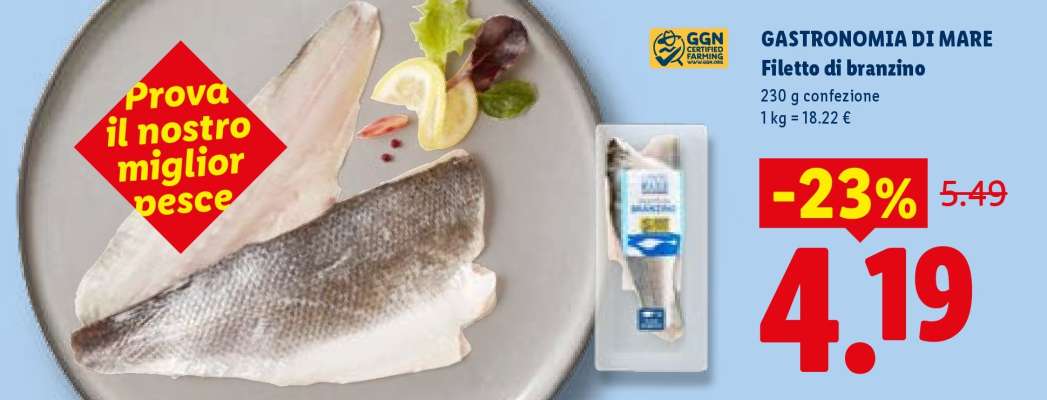 Gastronomia di Mare Filetto di branzino