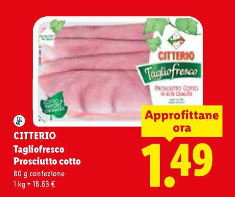 Citterio Tagliofresco Prosciutto cotto