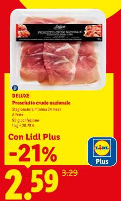 Deluxe Prosciutto crudo nazionale