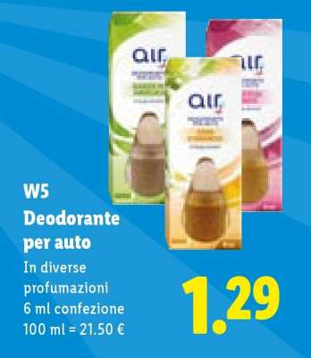 W5 Deodorante per auto
