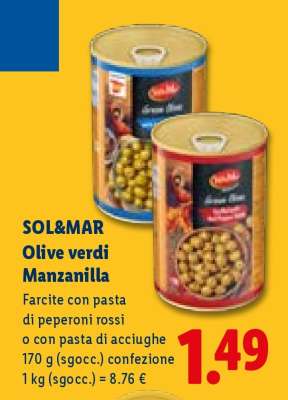 Sol&Mar Olive verdi manzanilla