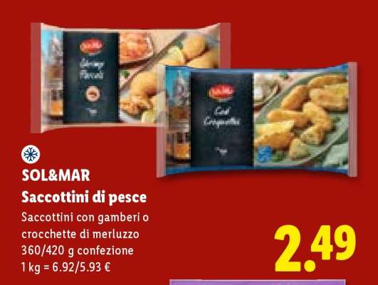 SOL&MAR Saccottini di pesce