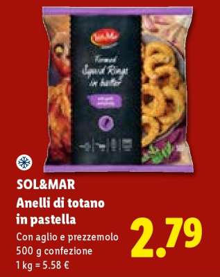 SOL&MAR Anelli di totano in pastella