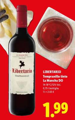 LIBERTARIO Tempranillo tinto La Mancha DO