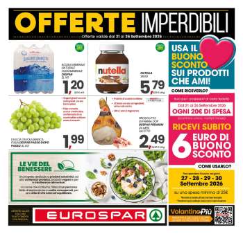 Volantino Eurospar - 21/9/2026 - 26/9/2026.