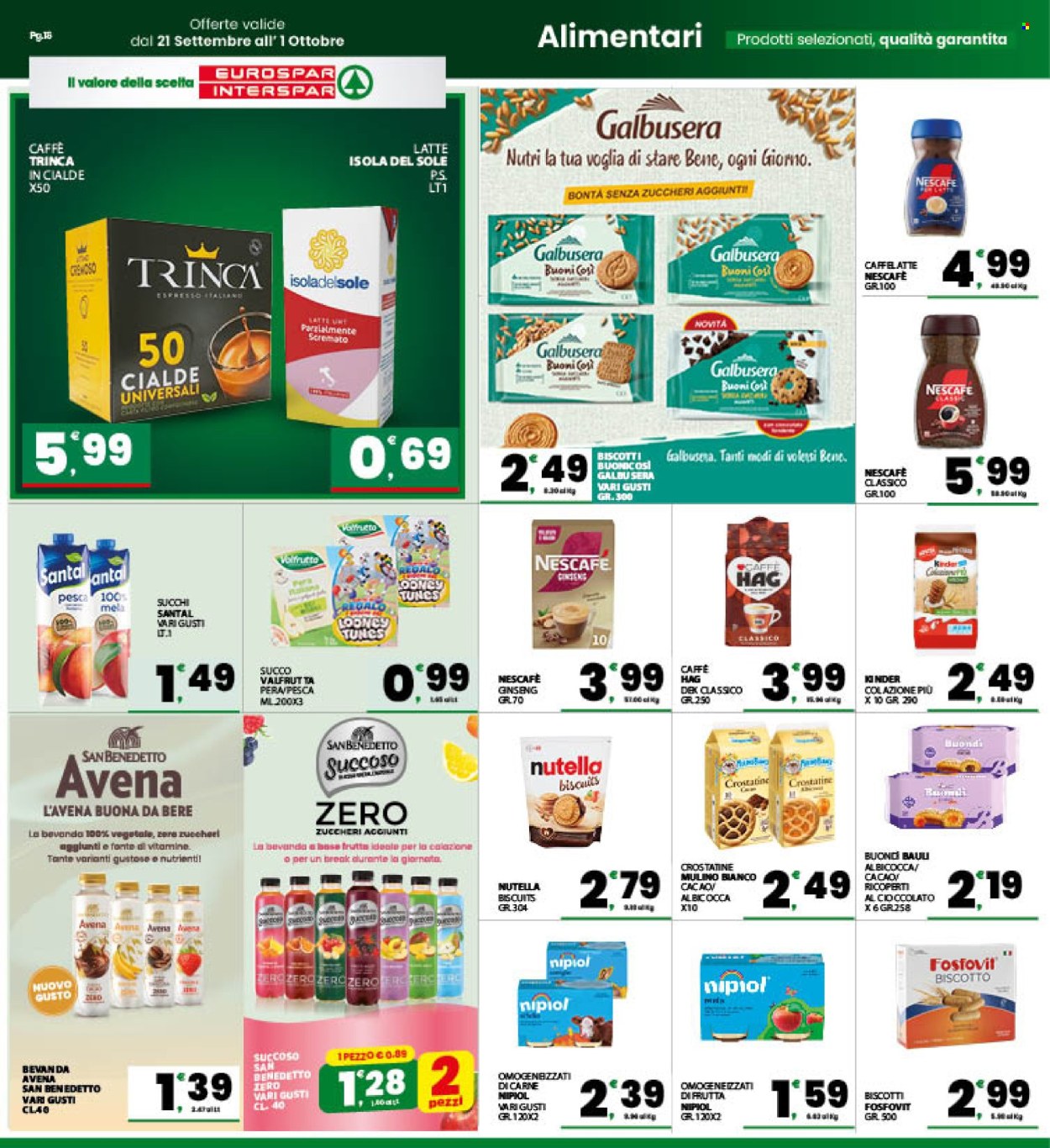 Volantino Eurospar - 21/9/2026 - 1/10/2026. Pagina 16