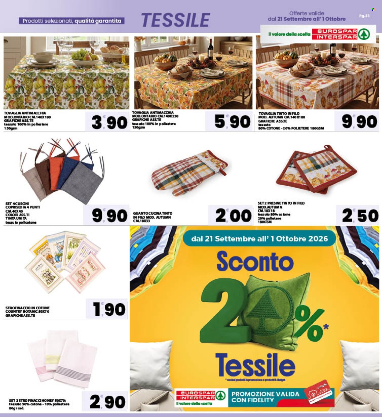 Volantino Eurospar - 21/9/2026 - 1/10/2026. Pagina 23