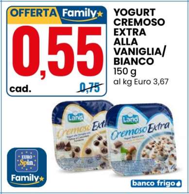 YOGURT CREMOSO EXTRA ALLA VANIGLIA/BIANCO