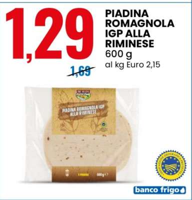 Piadina Romagnola IGP alla Riminese