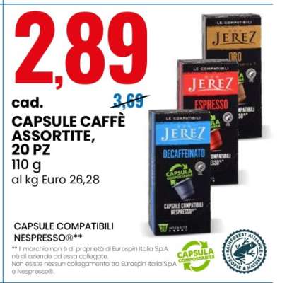 CAPSULE CAFFÈ ASSORTITE, 20 PZ