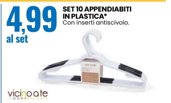SET 10 APPENDIABITI IN PLASTICA