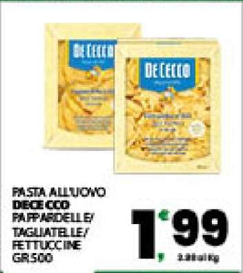 Pasta all'uovo De Cecco