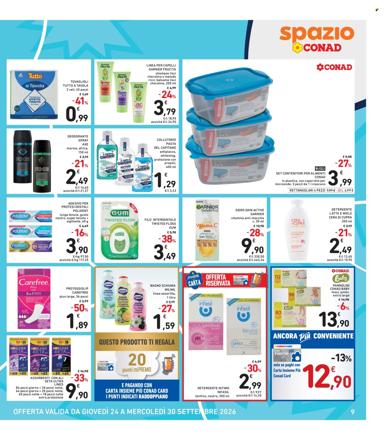 Volantino Spazio Conad - 24/9/2026 - 30/9/2026. Pagina 9
