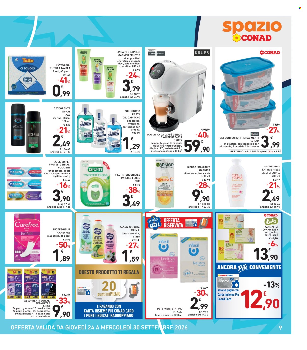 Volantino Spazio Conad - 24/9/2026 - 30/9/2026. Pagina 9