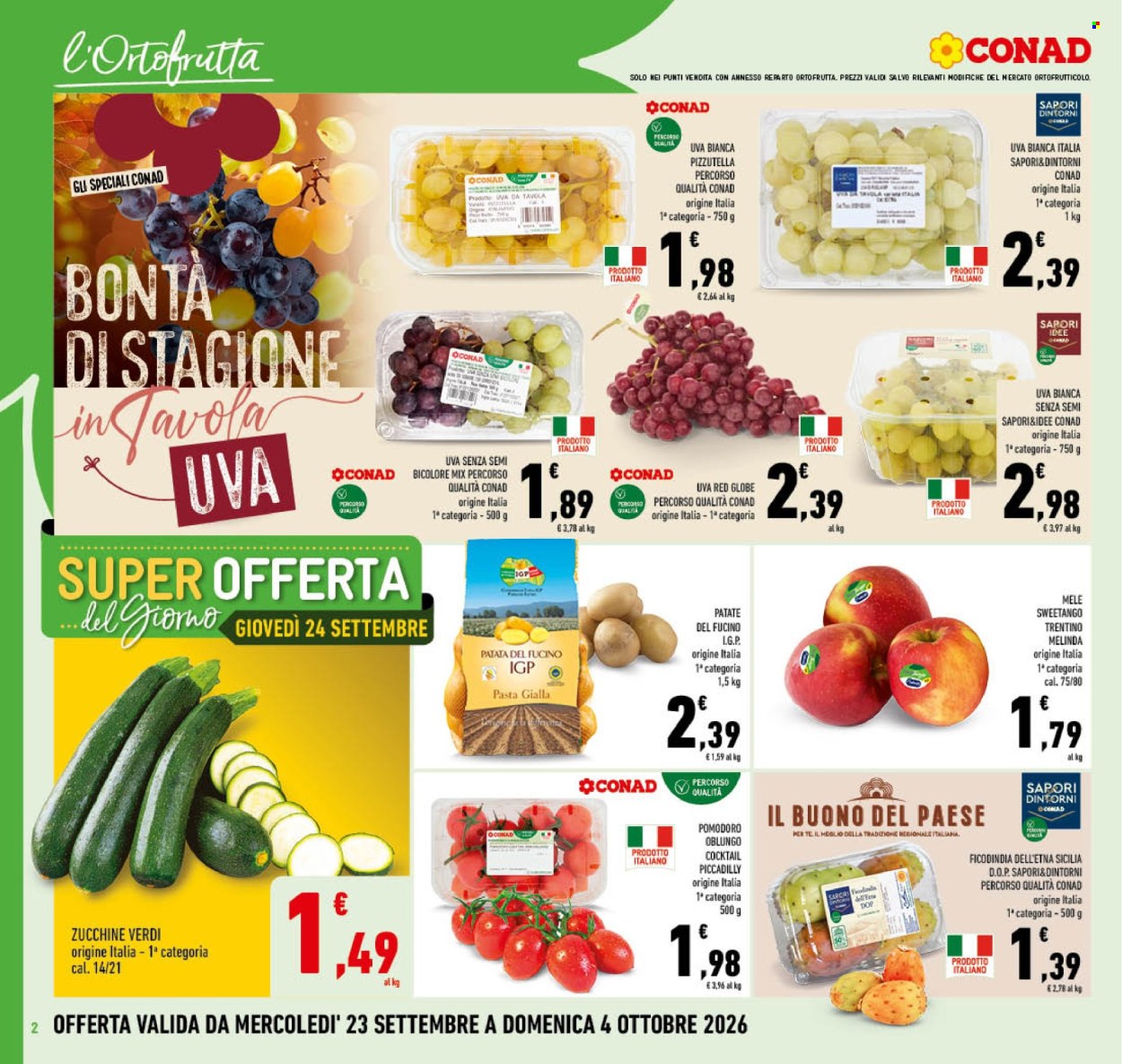 Volantino Conad - 23/9/2026 - 4/10/2026. Pagina 2