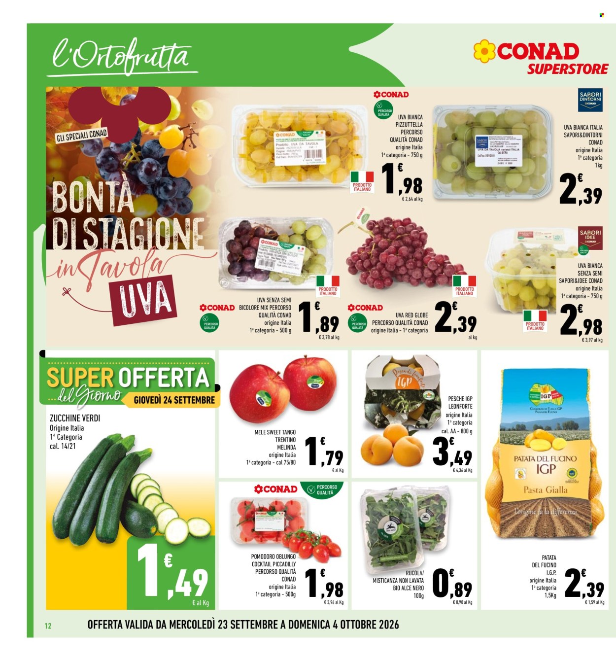 Volantino Conad - 23/9/2026 - 4/10/2026. Pagina 12