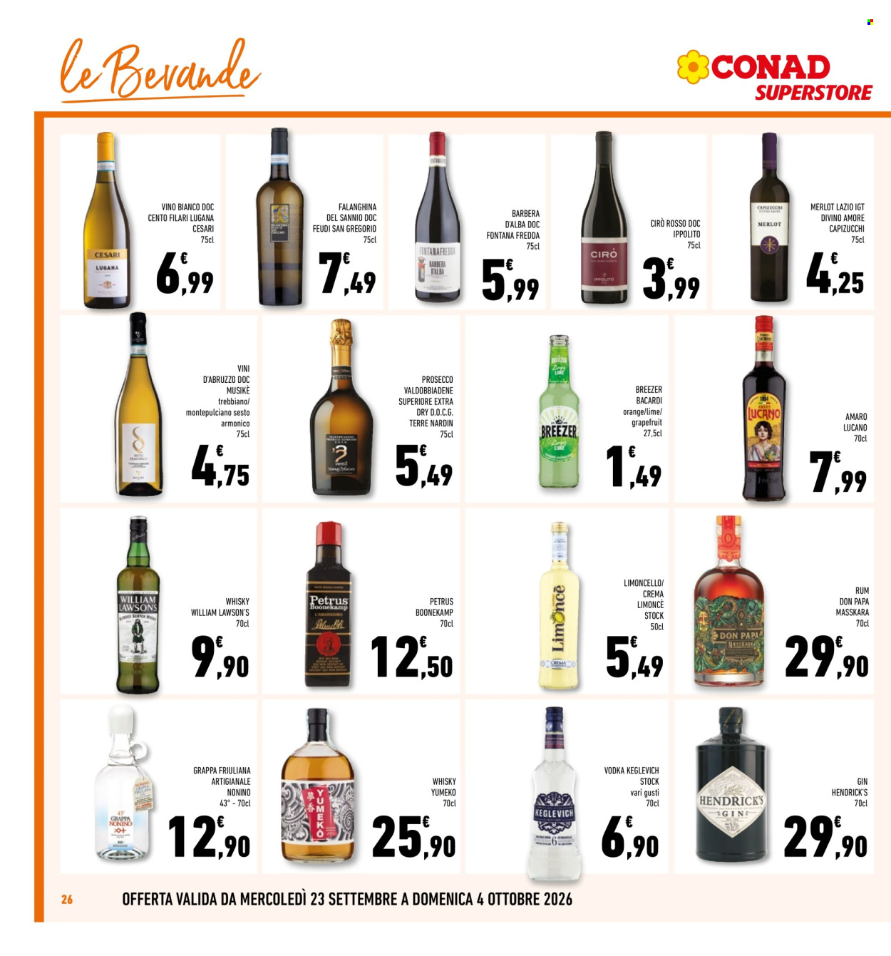 Volantino Conad - 23/9/2026 - 4/10/2026. Pagina 26