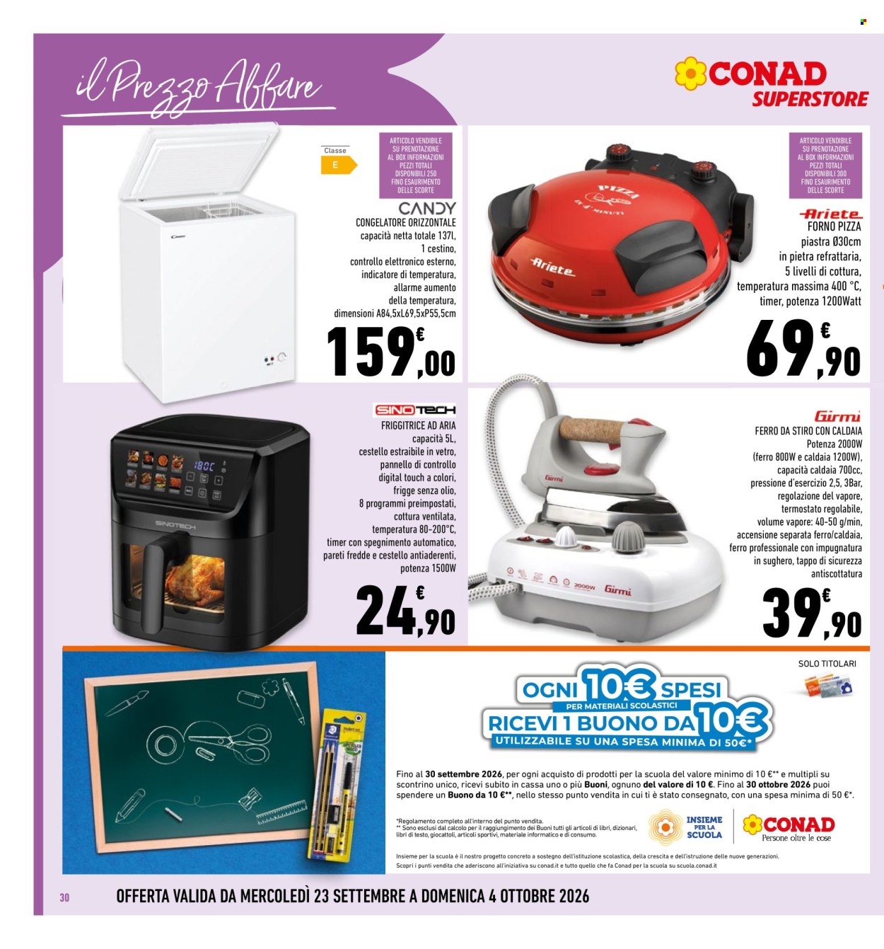 Volantino Conad - 23/9/2026 - 4/10/2026. Pagina 30