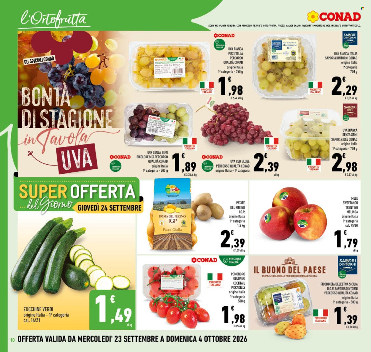 Volantino Conad - 23/9/2026 - 4/10/2026. Pagina 10