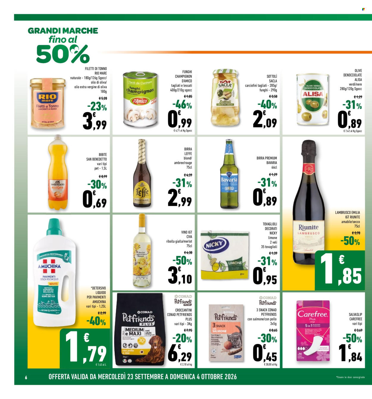Volantino Conad - 23/9/2026 - 4/10/2026. Pagina 6
