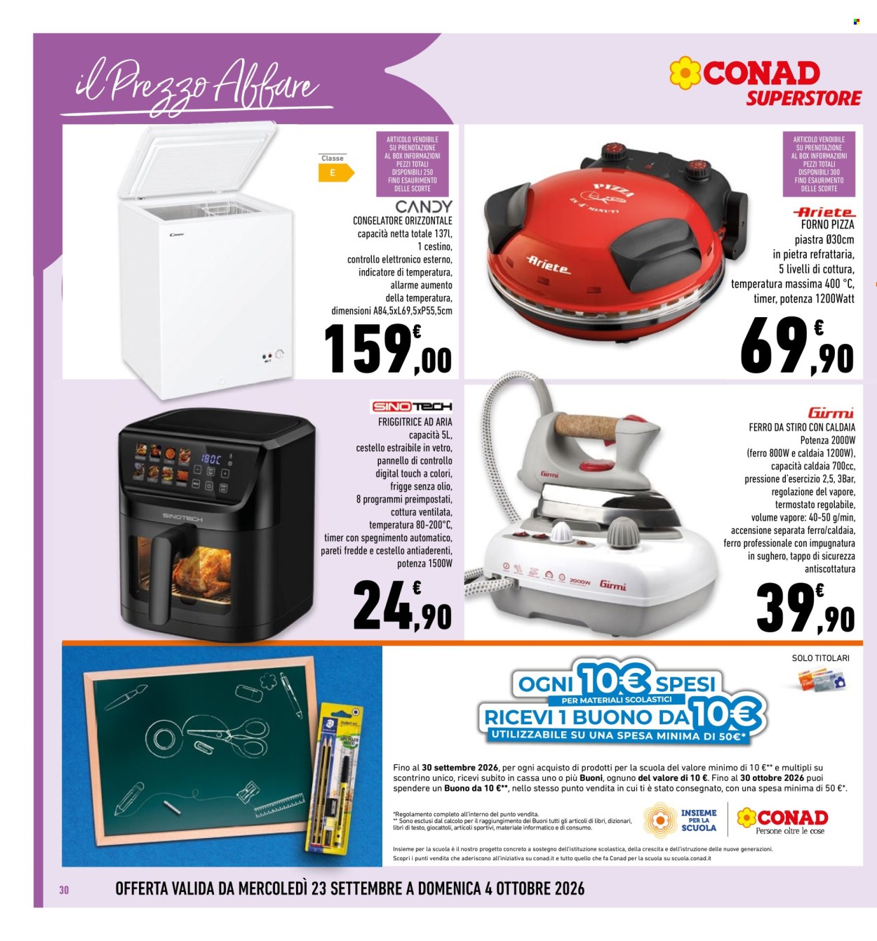 Volantino Conad - 23/9/2026 - 4/10/2026. Pagina 30