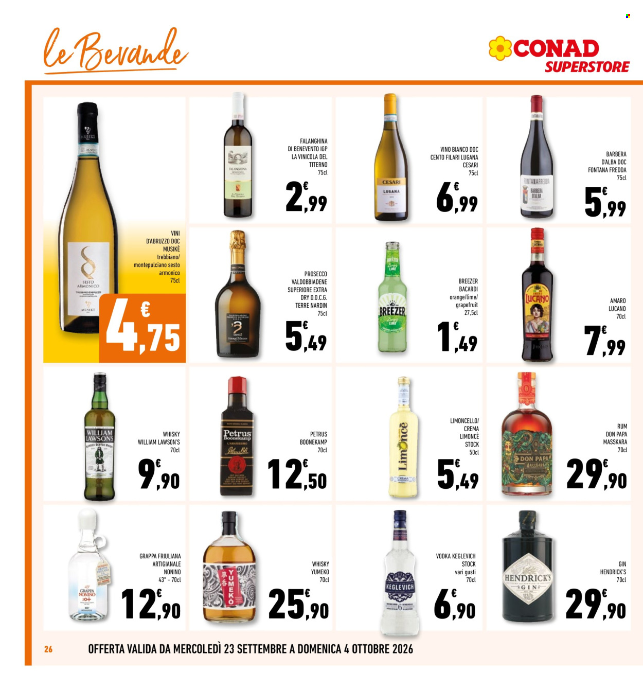 Volantino Conad Superstore - 23/9/2026 - 4/10/2026. Pagina 26