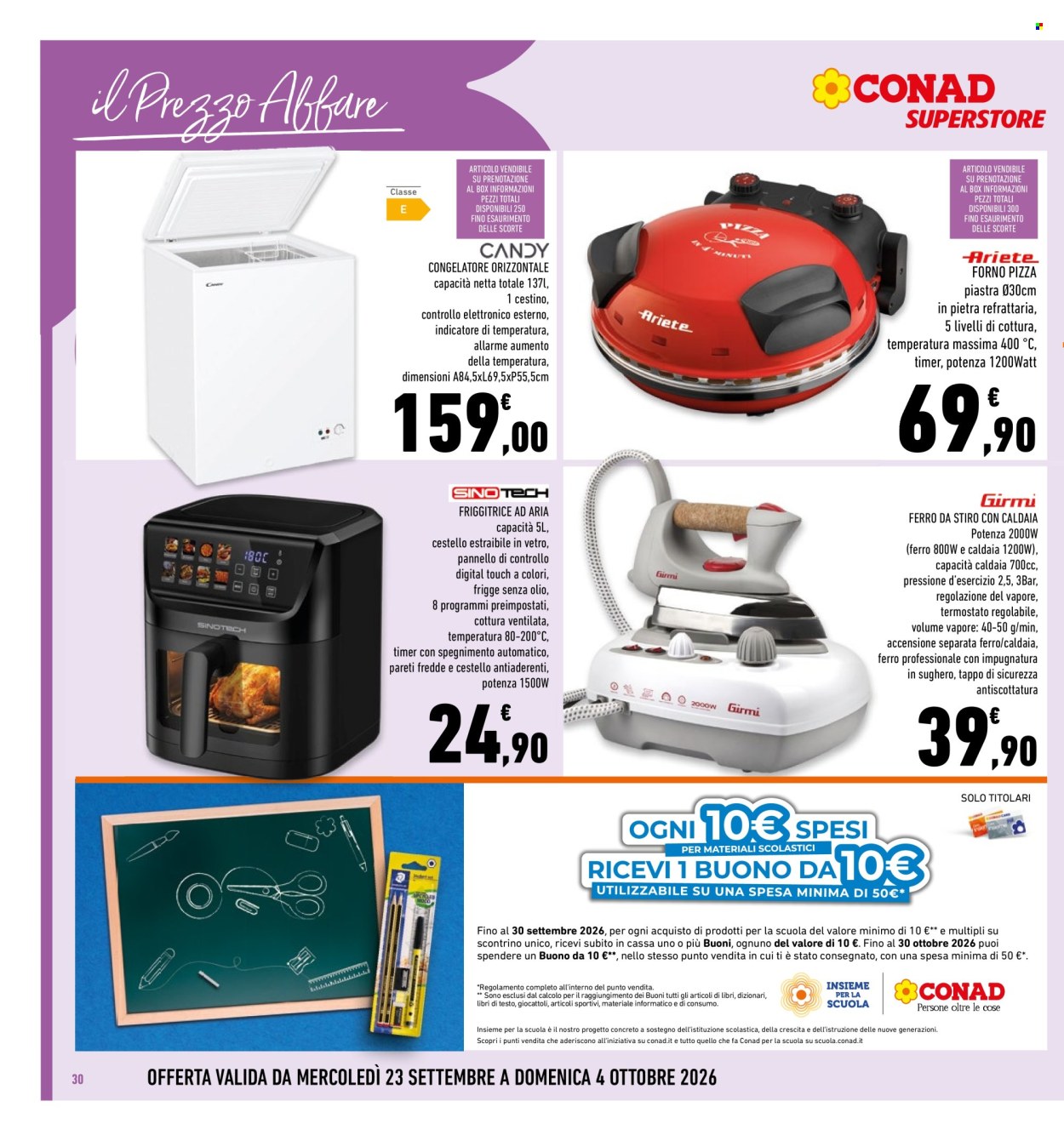 Volantino Conad Superstore - 23/9/2026 - 4/10/2026. Pagina 30