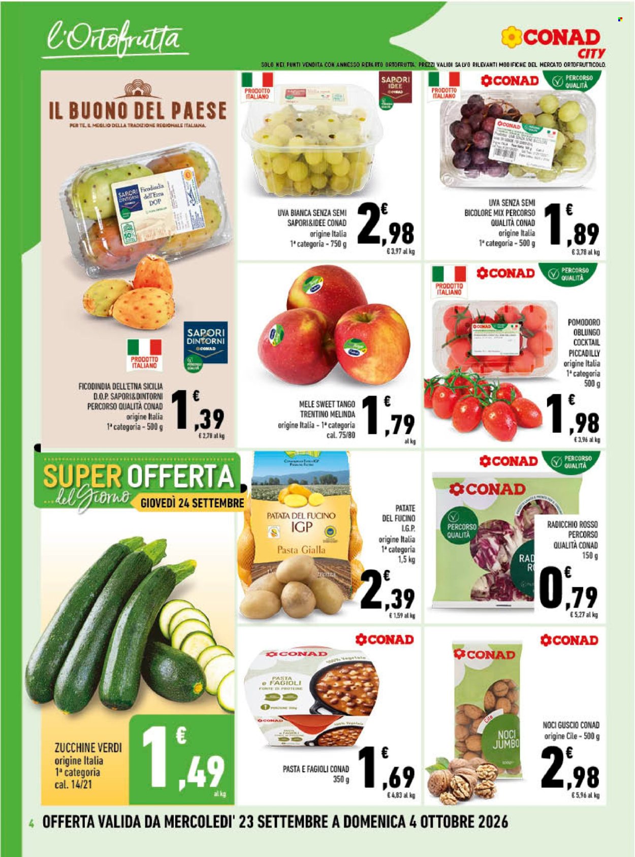 Volantino Conad - 23/9/2026 - 4/10/2026. Pagina 4