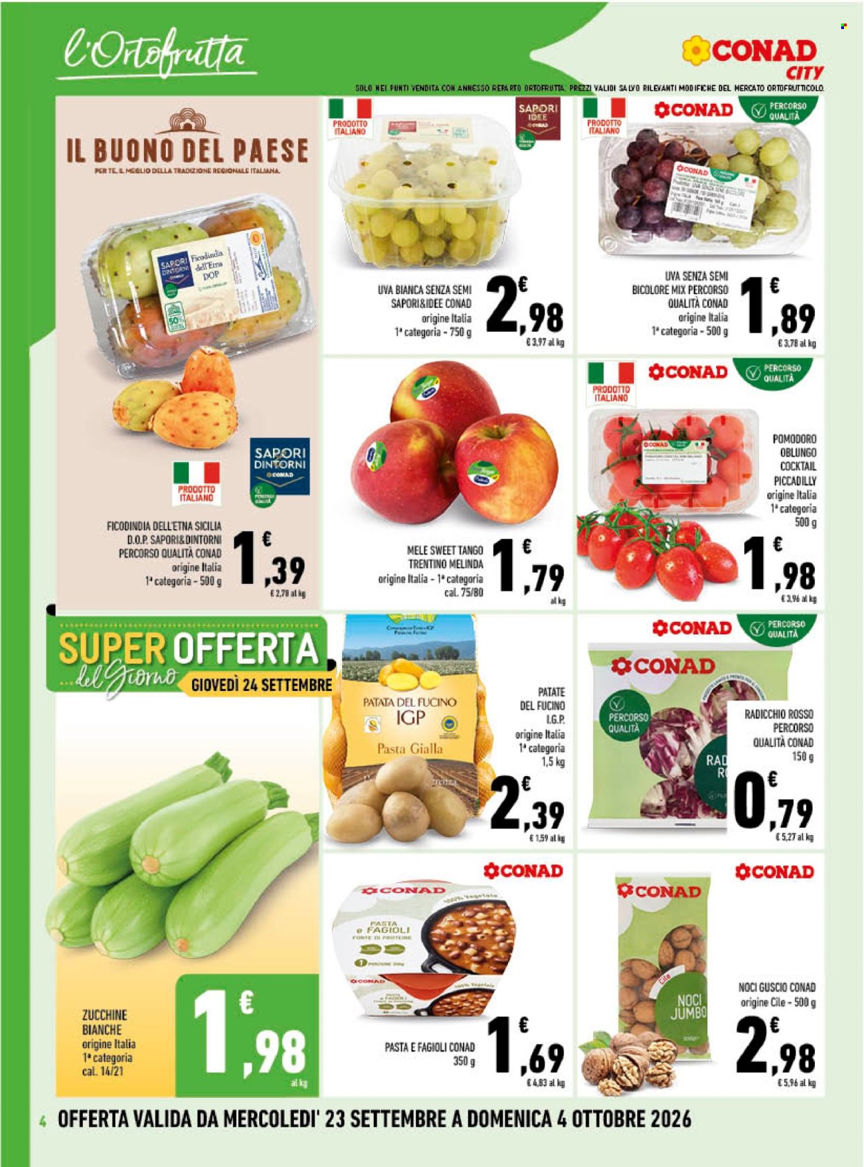 Volantino Conad - 23/9/2026 - 4/10/2026. Pagina 4