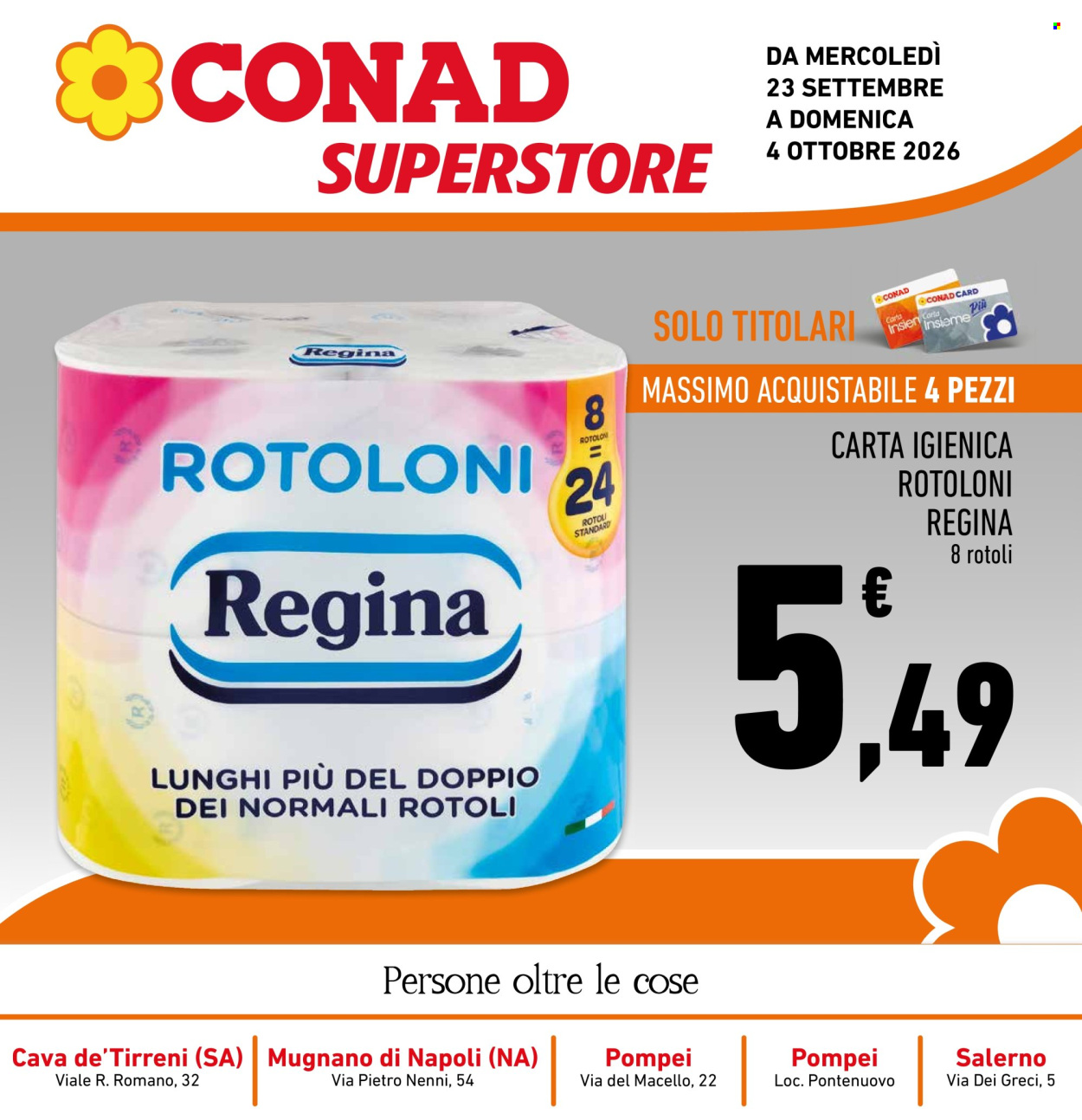 Volantino Conad Superstore - 23/9/2026 - 4/10/2026. Pagina 1