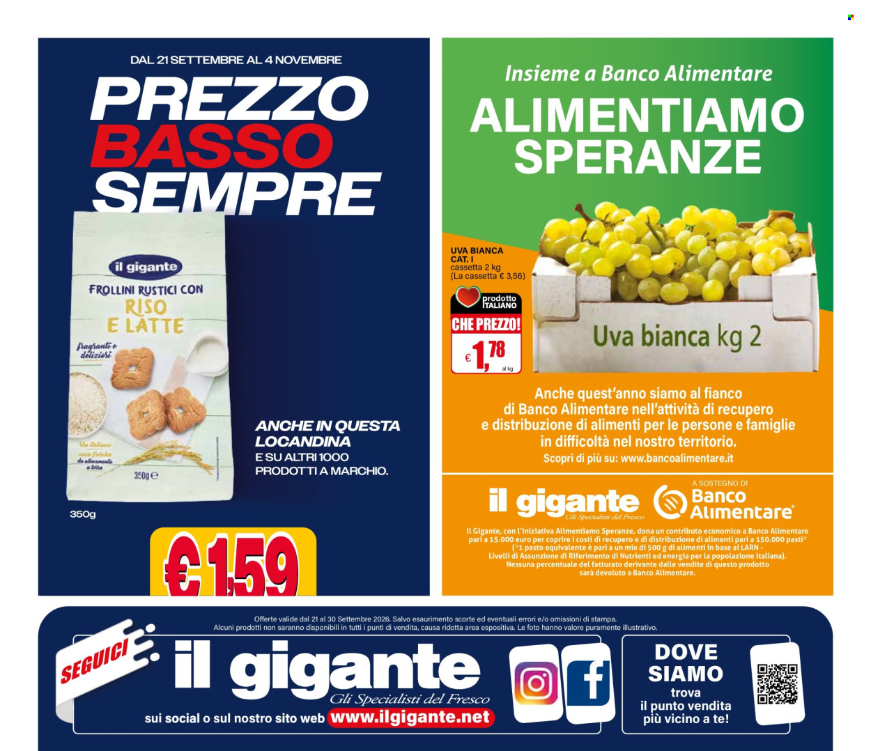 Volantino Il Gigante - 21/9/2026 - 30/9/2026. Pagina 36