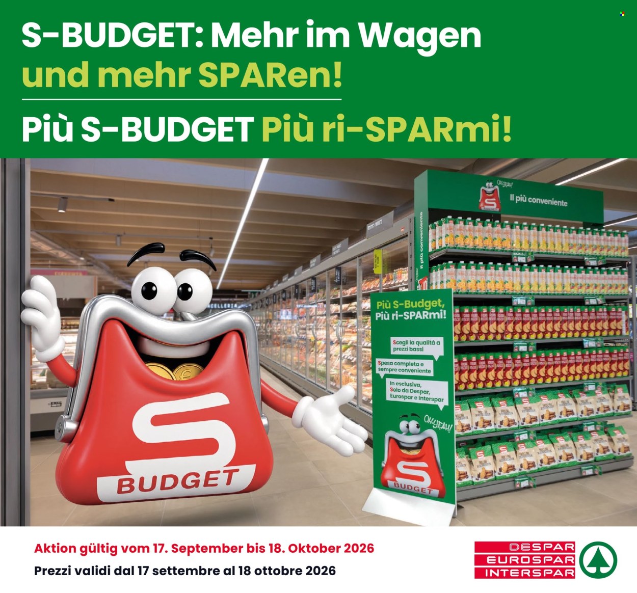 Volantino Eurospar - 17/9/2026 - 18/10/2026. Pagina 1