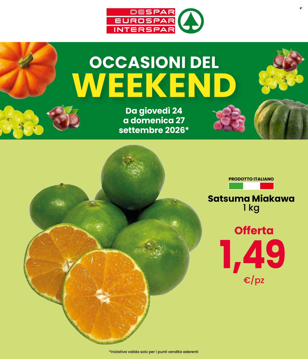 Volantino Despar - 24/9/2026 - 27/9/2026. Pagina 1