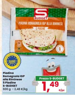 Piadina Romagnola IGP alla Riminese