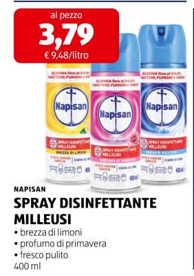 Napisan Spray disinfettante milleusi
