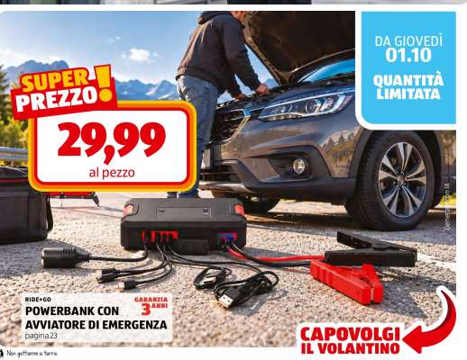 POWERBANK CON AVVIATORE DI EMERGENZA