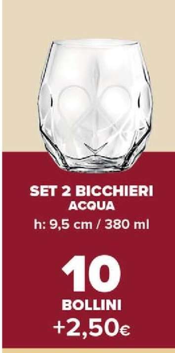 SET 2 BICCHIERI ACQUA