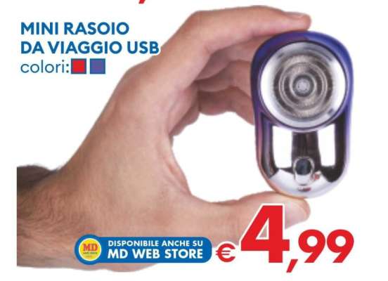 MINI RASOIO DA VIAGGIO USB