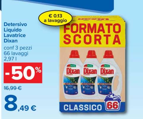 Detersivo Liquido Lavatrice Dixan