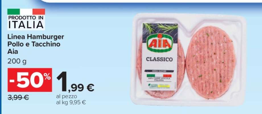 Linea Hamburger Pollo e Tacchino Aia