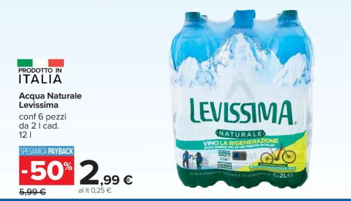 Acqua Naturale Levissima