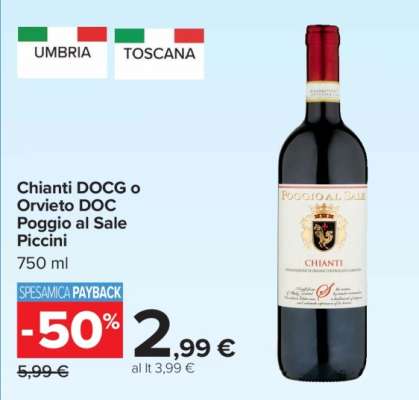 Chianti DOCG o Orvieto DOC Poggio al Sale Piccini