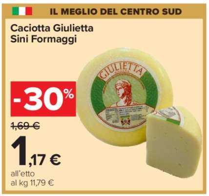 Caciotta Giulietta Sini Formaggi