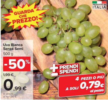 Uva bianca senza semi