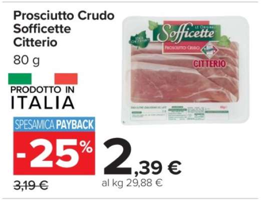 Prosciutto Crudo Sofficette Citterio