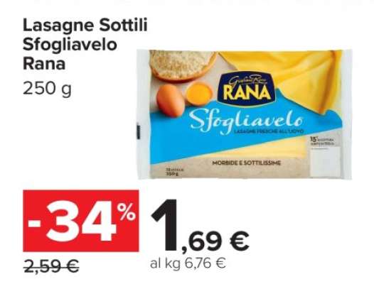 Lasagne Sottili Sfogliavelo Rana