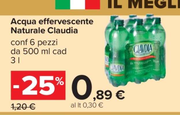 Acqua Effervescente Naturale Claudia